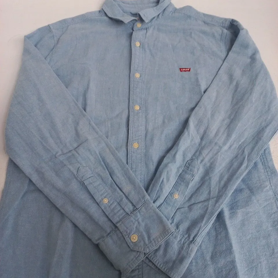 LEVI'S DENIM SHIRT – LIGHT BLUE, LONG SLEEVE - SIZE L
