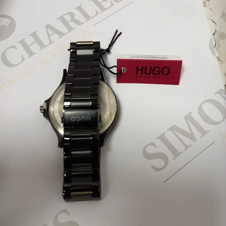 HUGO LEAP BLACK MULTI DIAL BRACELET WATCH RRP £219