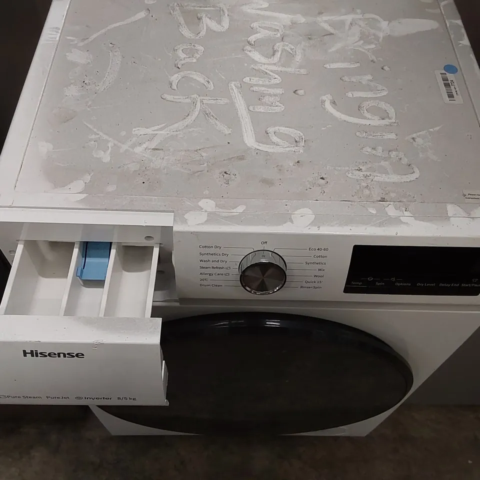 HISENSE WDQA8014EVJM 3 SERIES WASHER DRYER, 8KG, 1400 SPIN, WHITE, A RATED - UNPROCESSED RAW RETURN