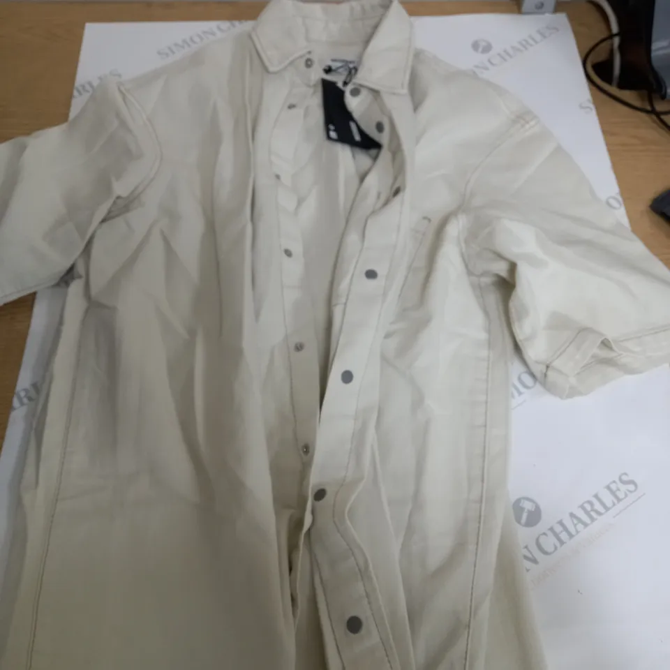 WEEKDAY COTTON BLEND WHITE SHIRT - XS