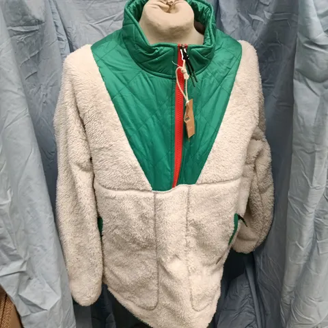 Passenger Beaumont Recycled Sherpa Hoodless Fleece β Dawn Grey, UK M