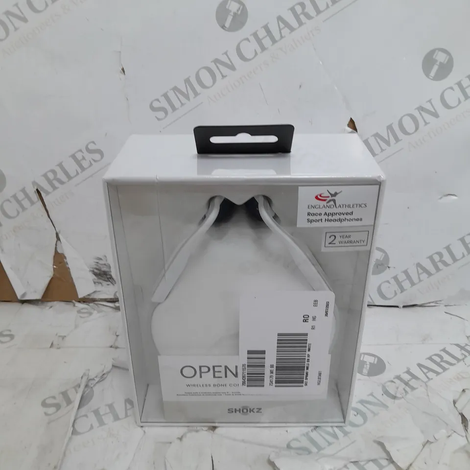 SHOKZ OPEN WIRELESS BONE CONDUCTION HEADPHONES WHITE 
