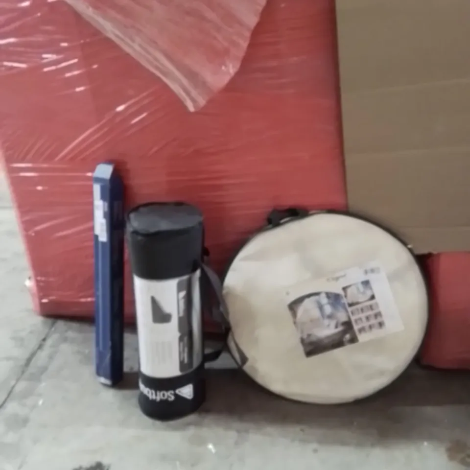 PALLET OF ASSORTED HOUSEHOLD GOODS AND PRODUCTS TO INCLUDE;MOSQUITO NET,ORTHOPEDIC WEDGE PILLOW,RETRACTABLE SAFETY GATE 