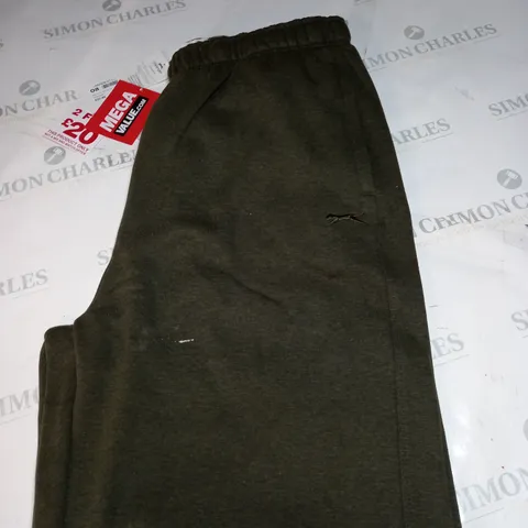 SLAZENGER KHAKI FLEECED TRACKSUIT BOTTOMS SIZE XXL