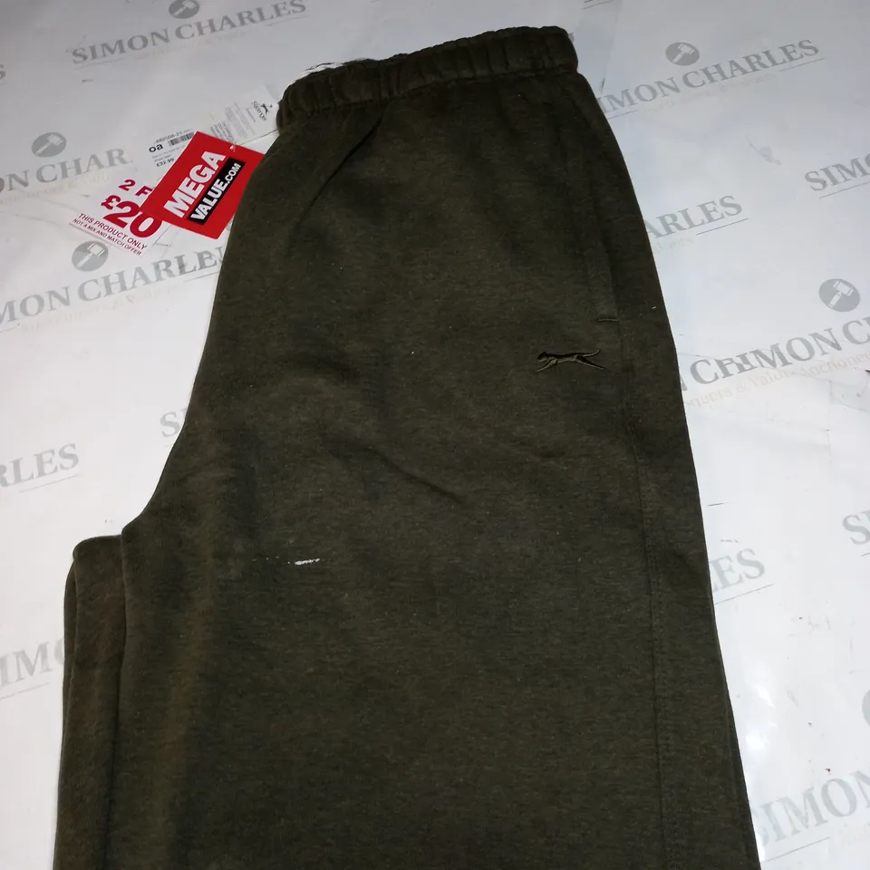 SLAZENGER KHAKI FLEECED TRACKSUIT BOTTOMS SIZE XXL