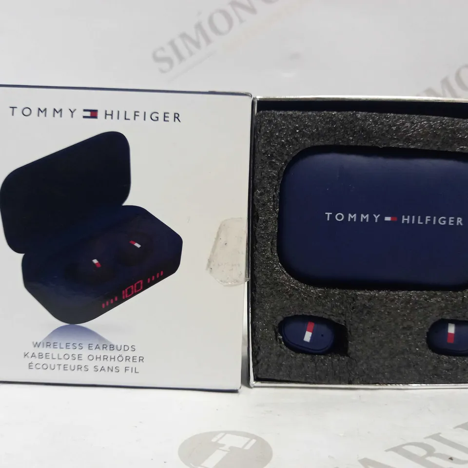TOMMY HILFIGER NAVY WIRELESS EARBUDS  RRP £90