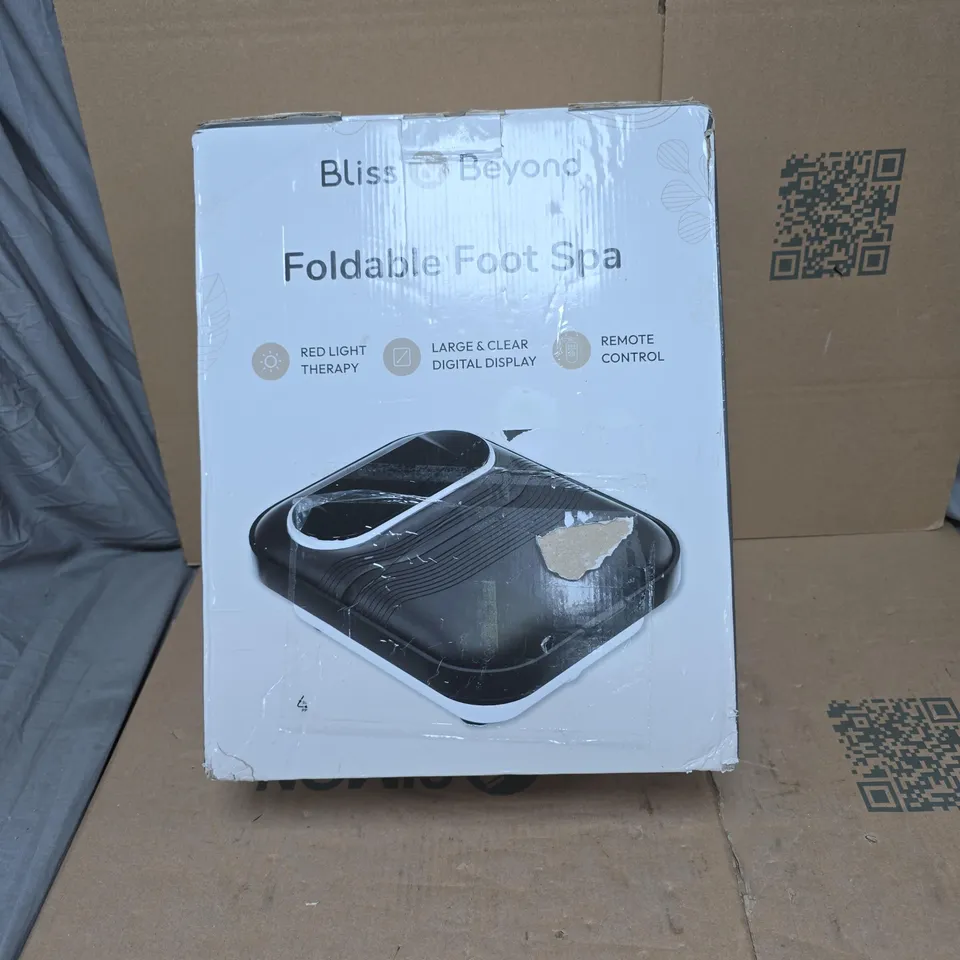 BLISS AND BEYOND FOLDABLE FOOT SPA BOXED