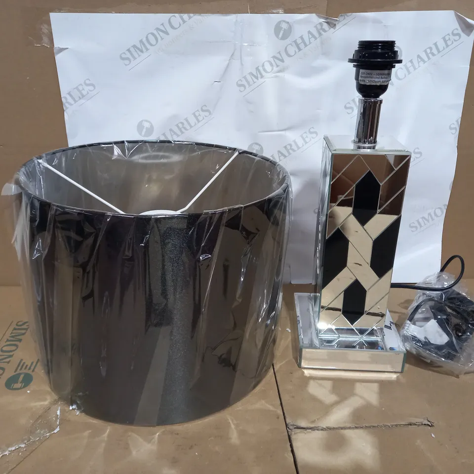 JM BY JULIEN MACDONALD MIRRORED PAVED TABLE LAMP