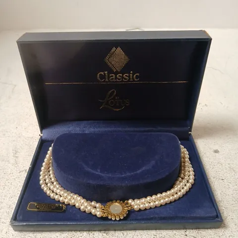 CLASSIC BY LOTUS SIMULATED PEARL NECKLACE
