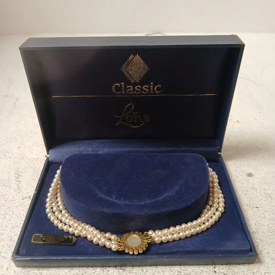 CLASSIC BY LOTUS SIMULATED PEARL NECKLACE