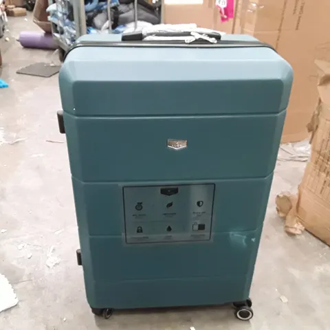 UNBOXED KEPLIN LUGG BIG SIZE TRAVEL LUGGAGE WITH WHEELS SECURE LOCK SYSTEM GREEN COLOUR 