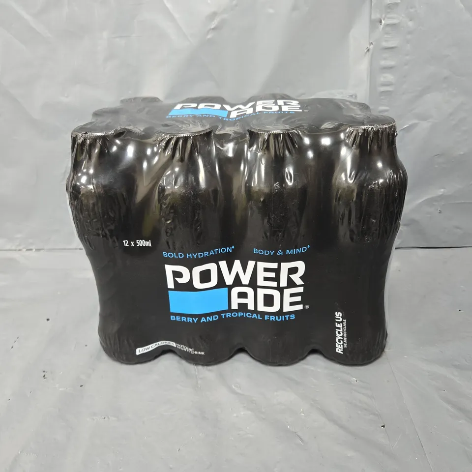 12X500ML POWER ADE BERRY AND TROPICAL FRUITS 