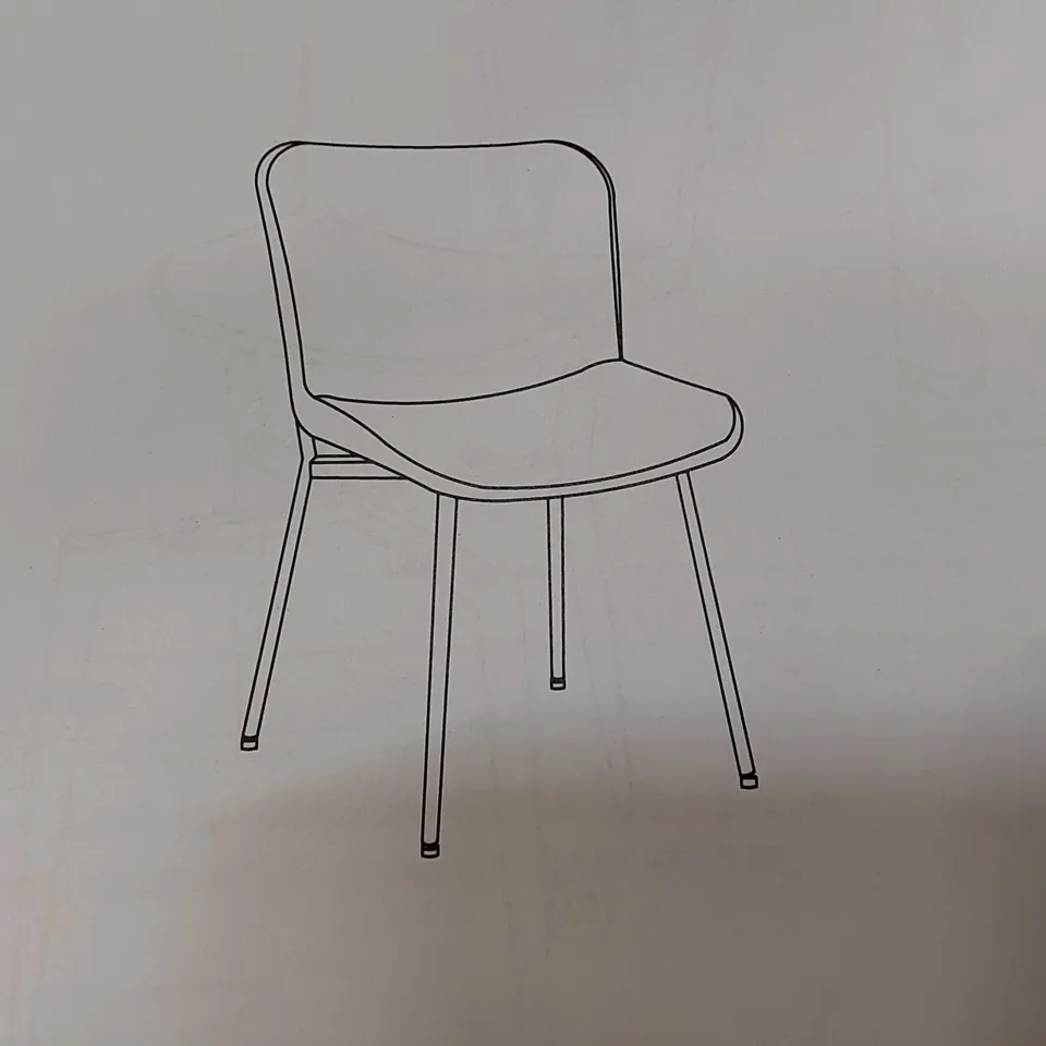 BOXED SET OF 2 WOOLEN DINING CHAIRS - PINK