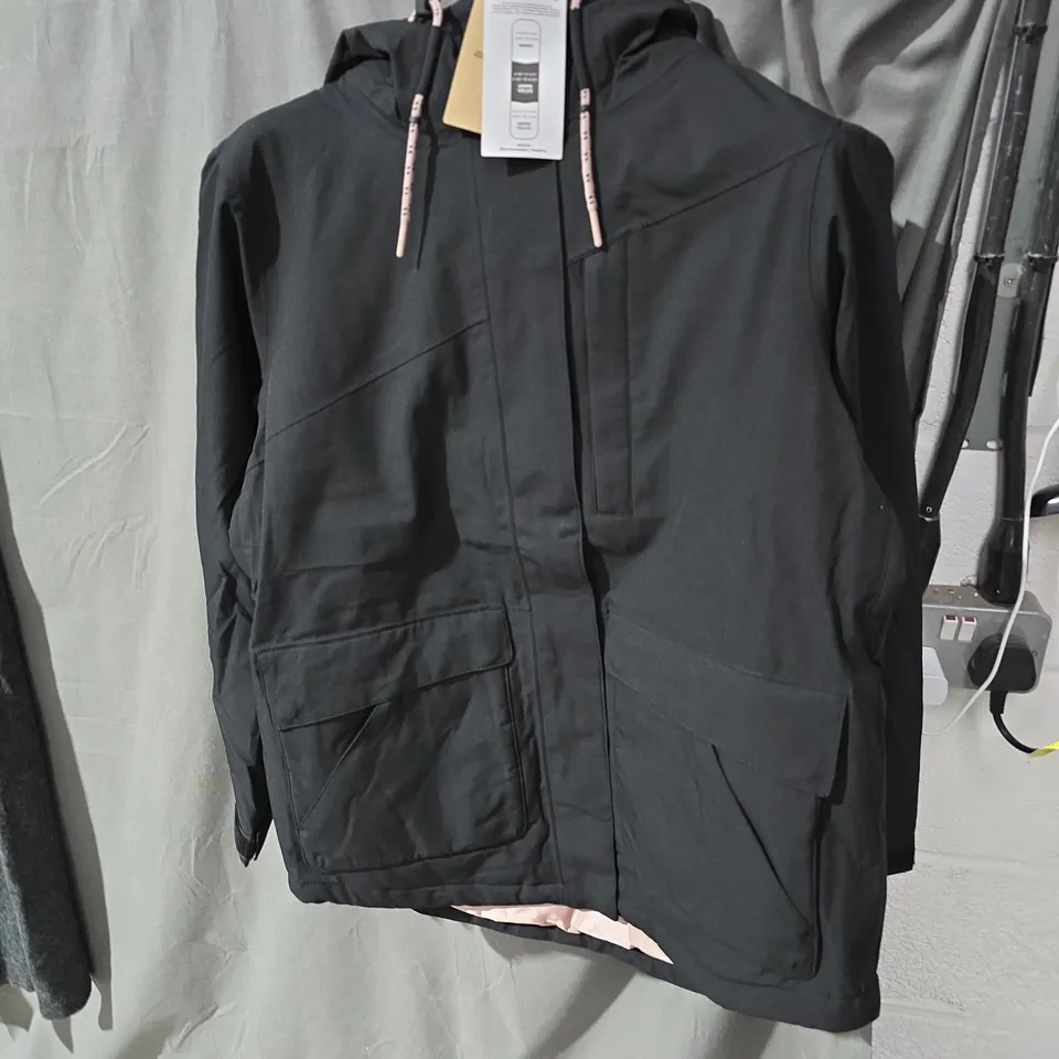 ANIMAL WATERPROOF HOODED JACKET – BLACK, UK 8 (EU 40)