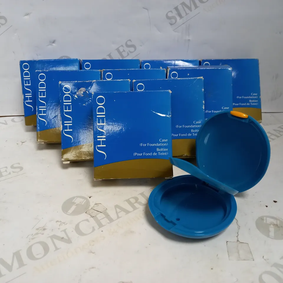LOT OF 10 SHISEIDO CASES FOR FOUNDATION