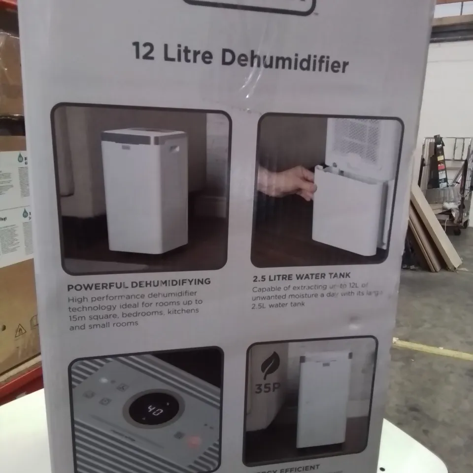 BOXED BLACK & DECKER 12Litre DEHUMIDIFIER 