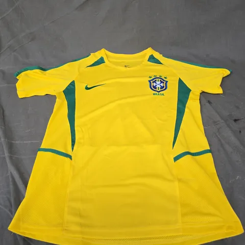 NIKE BRAZIL NATIONAL TEAM FOOTBALL JERSEY – YELLOW, SIZE S (UK 38/40)