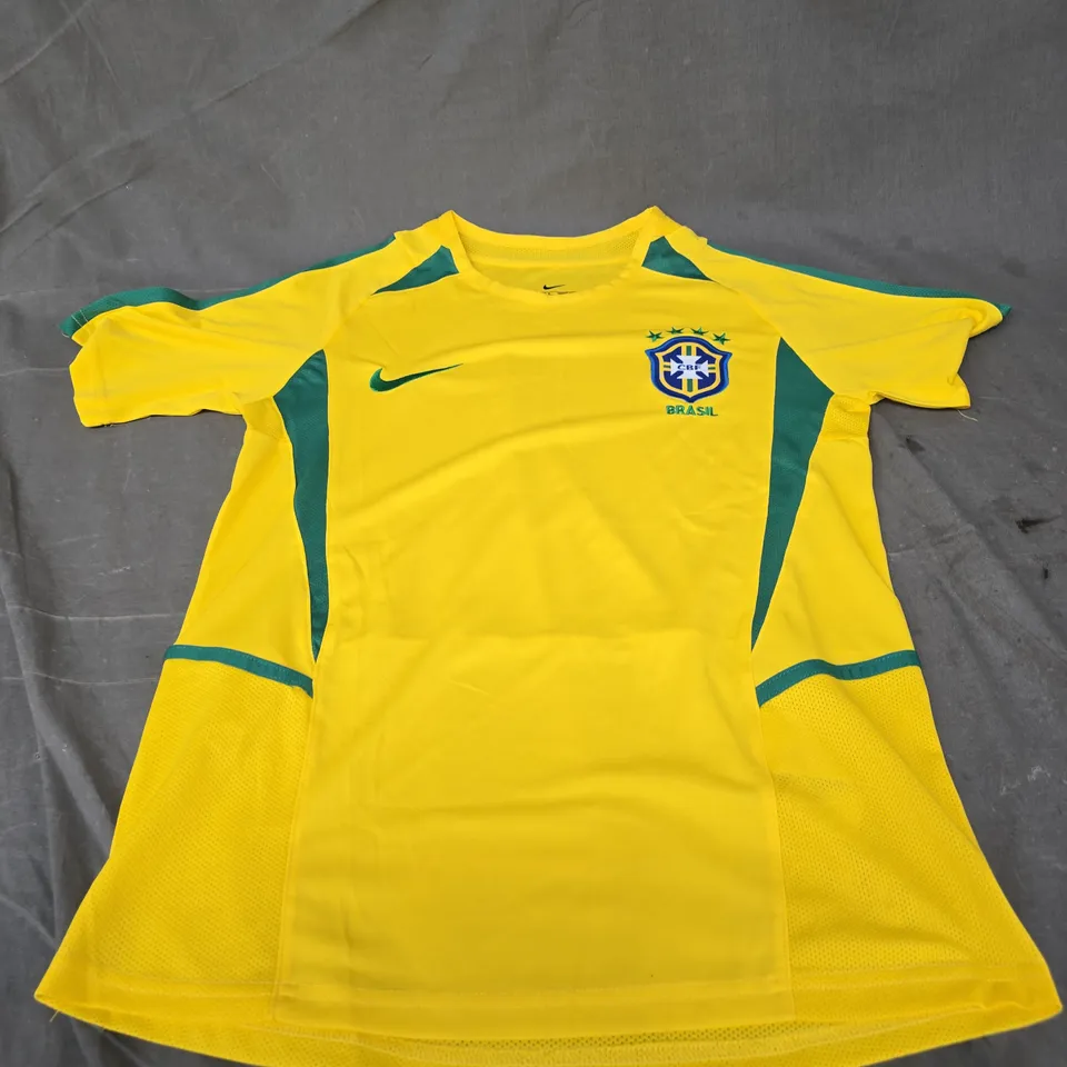 NIKE BRAZIL NATIONAL TEAM FOOTBALL JERSEY – YELLOW, SIZE S (UK 38/40)