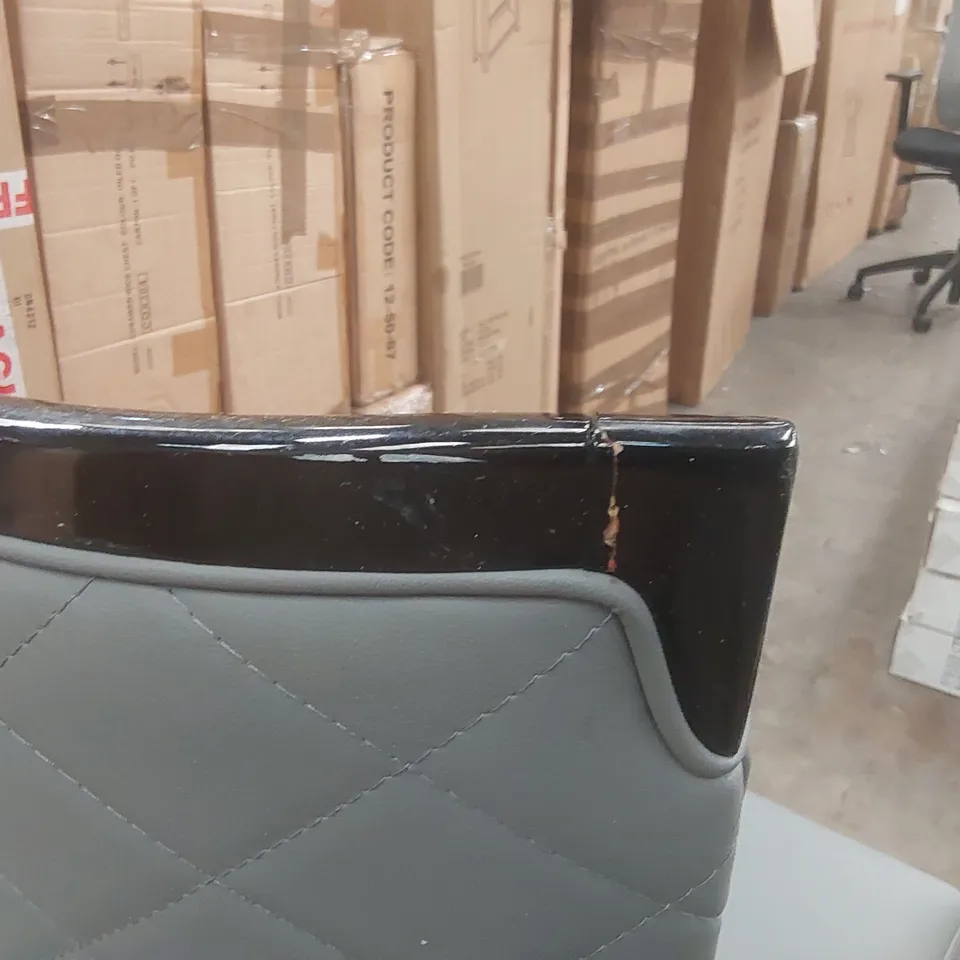 BOXED SET OF 2 DESIGNER UPHOLSTERED DINING CHAIRS