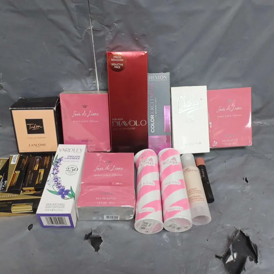 LOT OF APPROX 15 COSMETIC ITEMS TO INCLUDE SISLEY EAU DE PARFUM, DIPBROW GEL, ETC