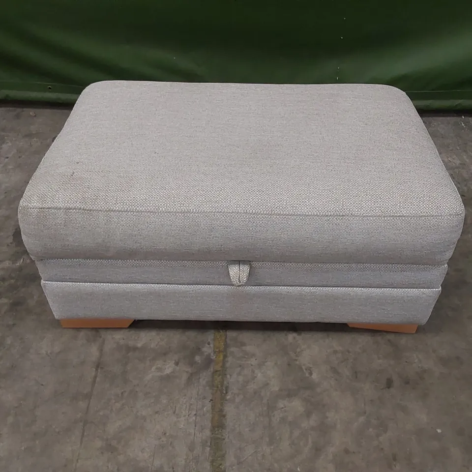 DESIGNER FABRIC UPHOLSTERED OTTOMAN FOOTSTOOL
