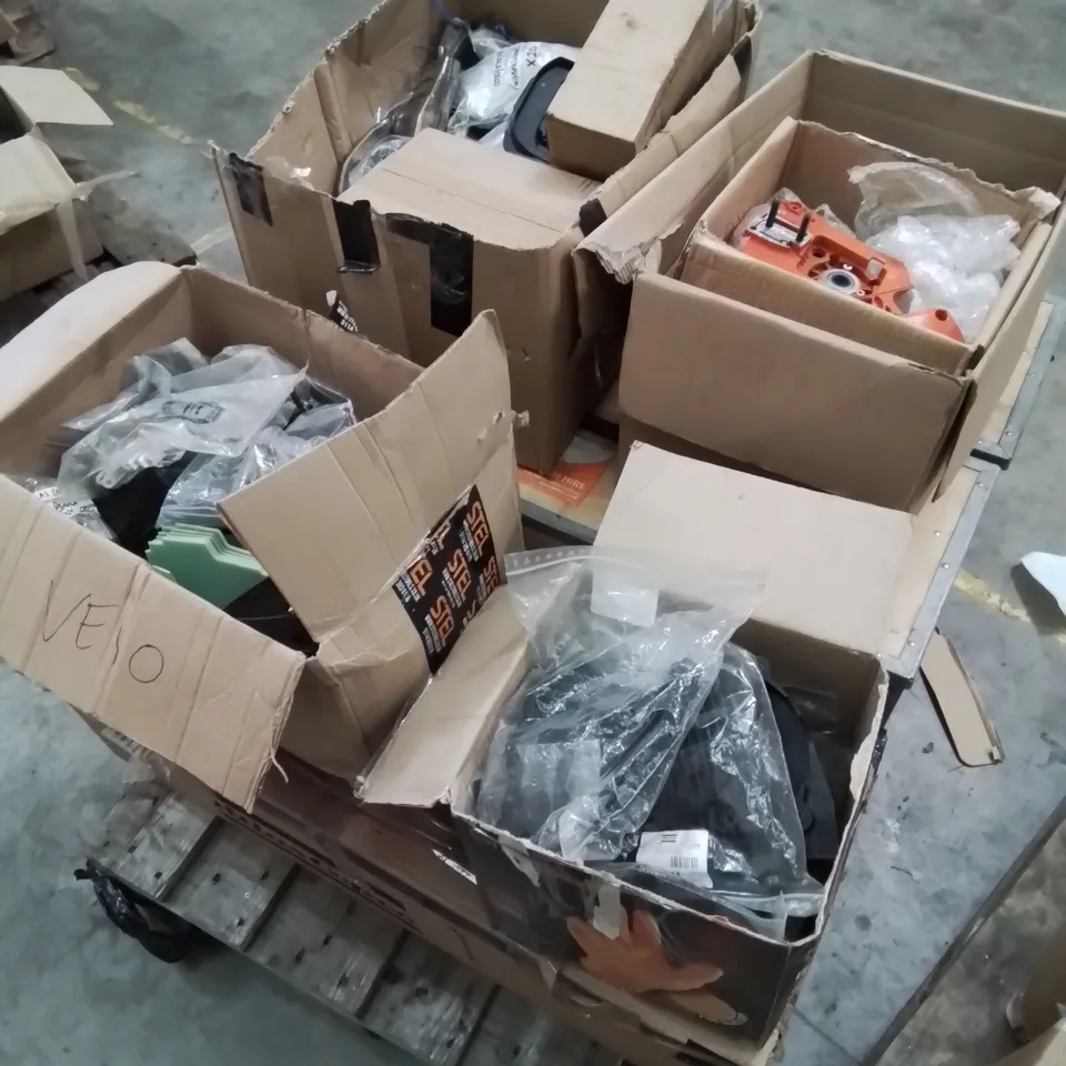 MIXED PALLET OF GENUINE HUSQVARNA PARTS, AND ACCESSORIES ETC.