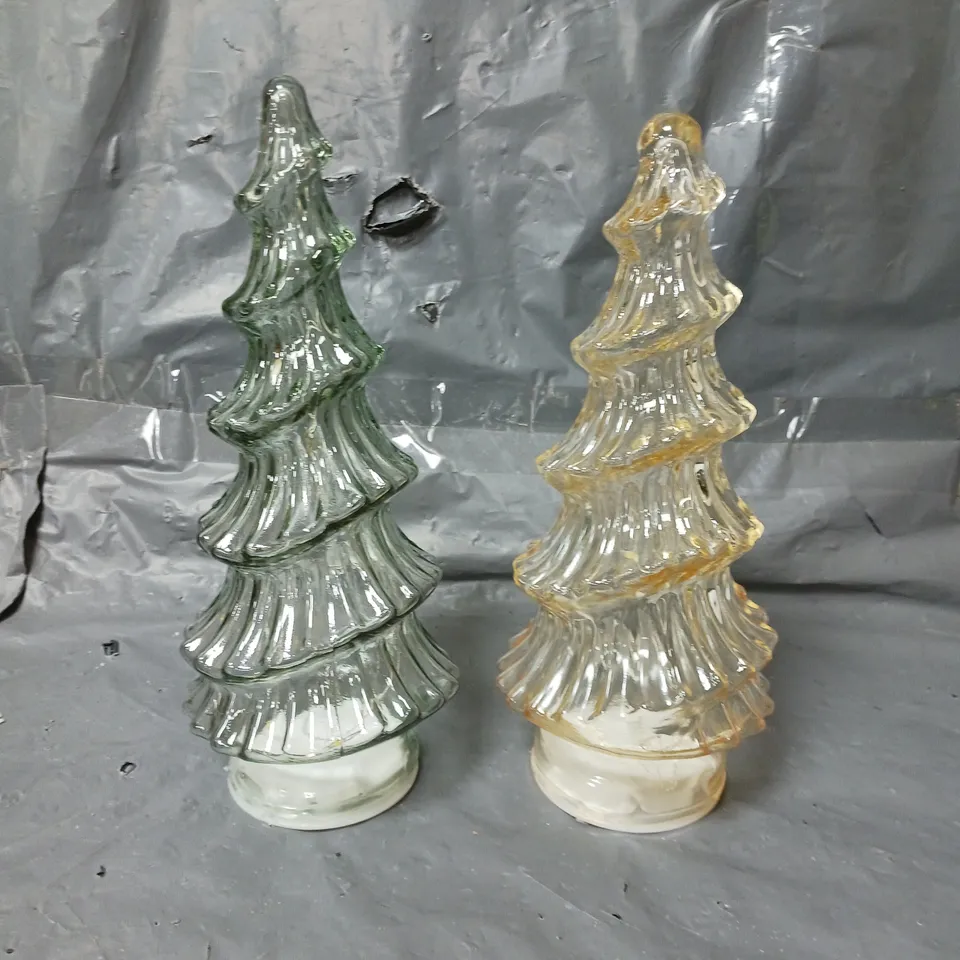 SET OF 2 PRE LIT CHRISTMAS TREES