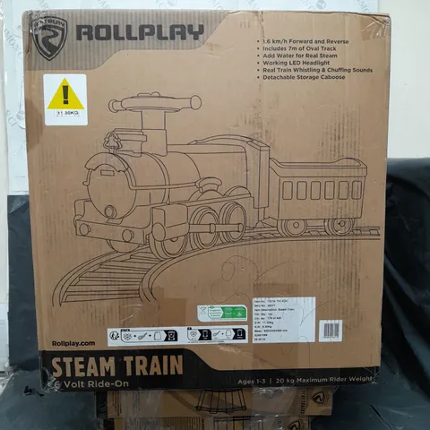 STEAM TRAIN 6 VOLT WITH 4 X STRAIGHT AND 4 X CURVED TRACK PACKS (SPECIAL PACK) - COLLECTION ONLY