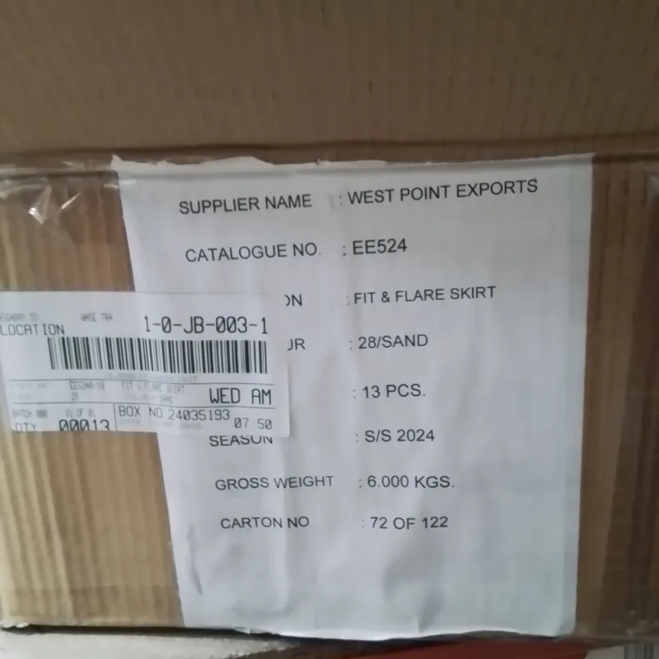 BOXED BRAND NEW APPROXIMATELY 13 JD WILLIAMS FIT&FLARE SKIRT SAND SIZE 28
