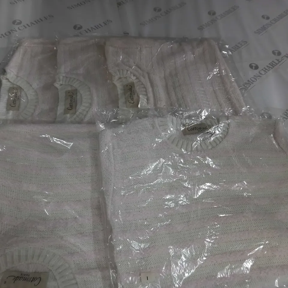 LOT OF 5 COTTONADE PINK STRIPED JUMPERS