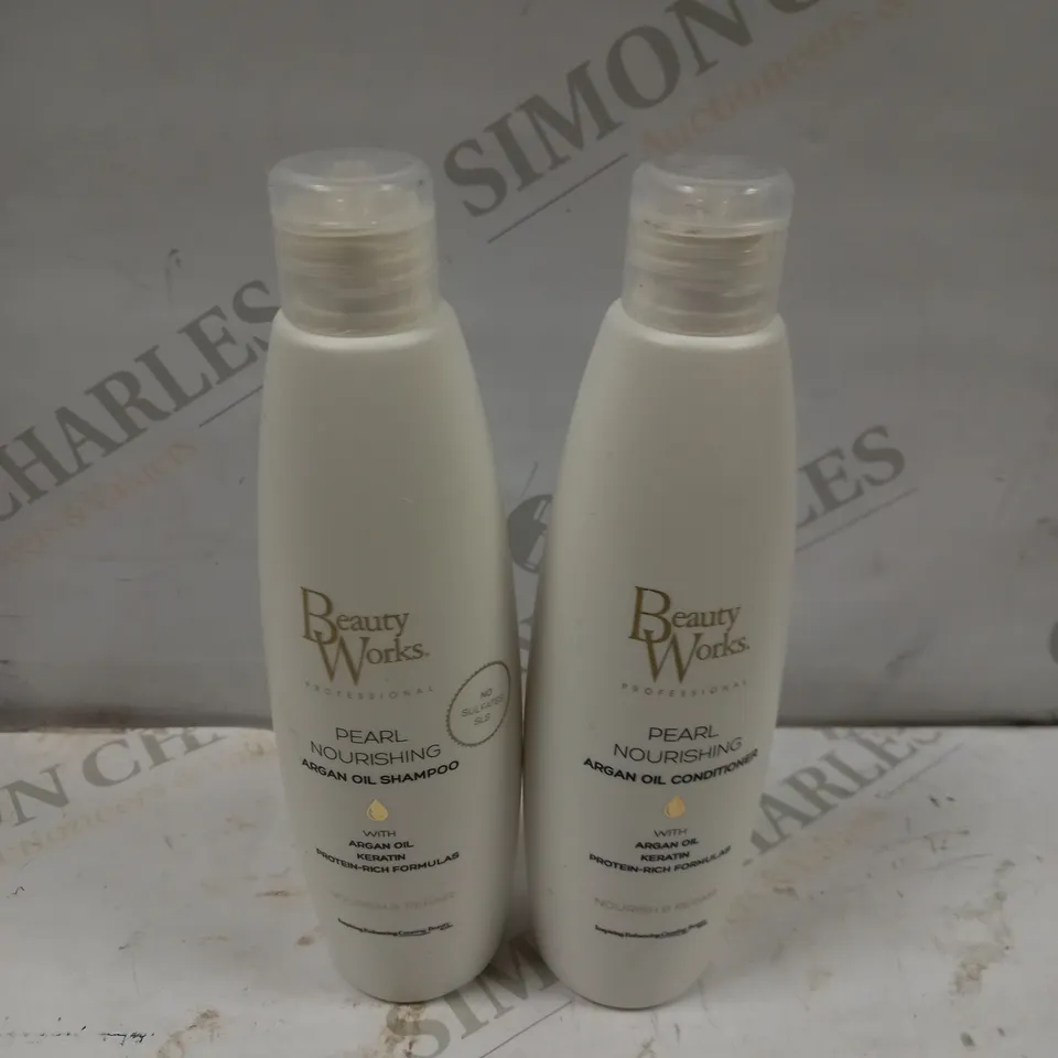 BEAUTY WORKS PEARL NOURISHING ARGAN OIL SHAMPOO & CONDITIONER