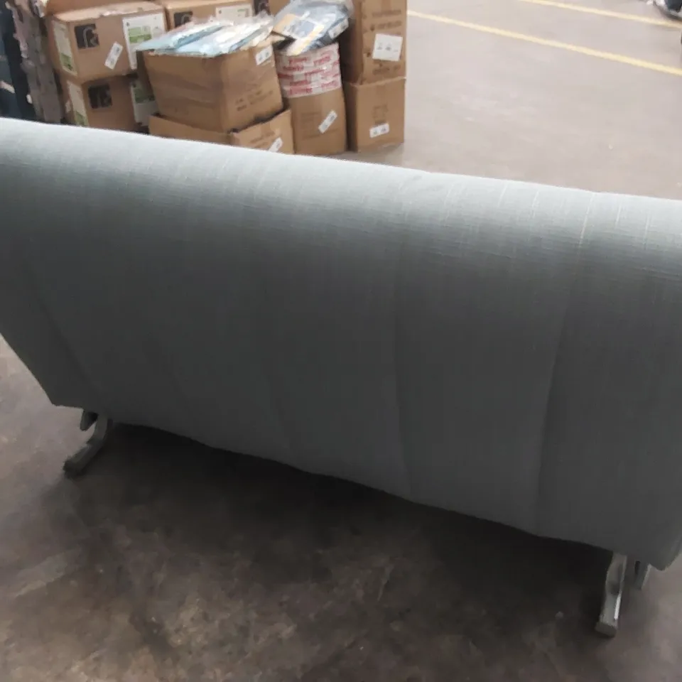 QUALITY DESIGNER THE APPLEY 3 SEATER SOFA BED - BLUE FABRIC