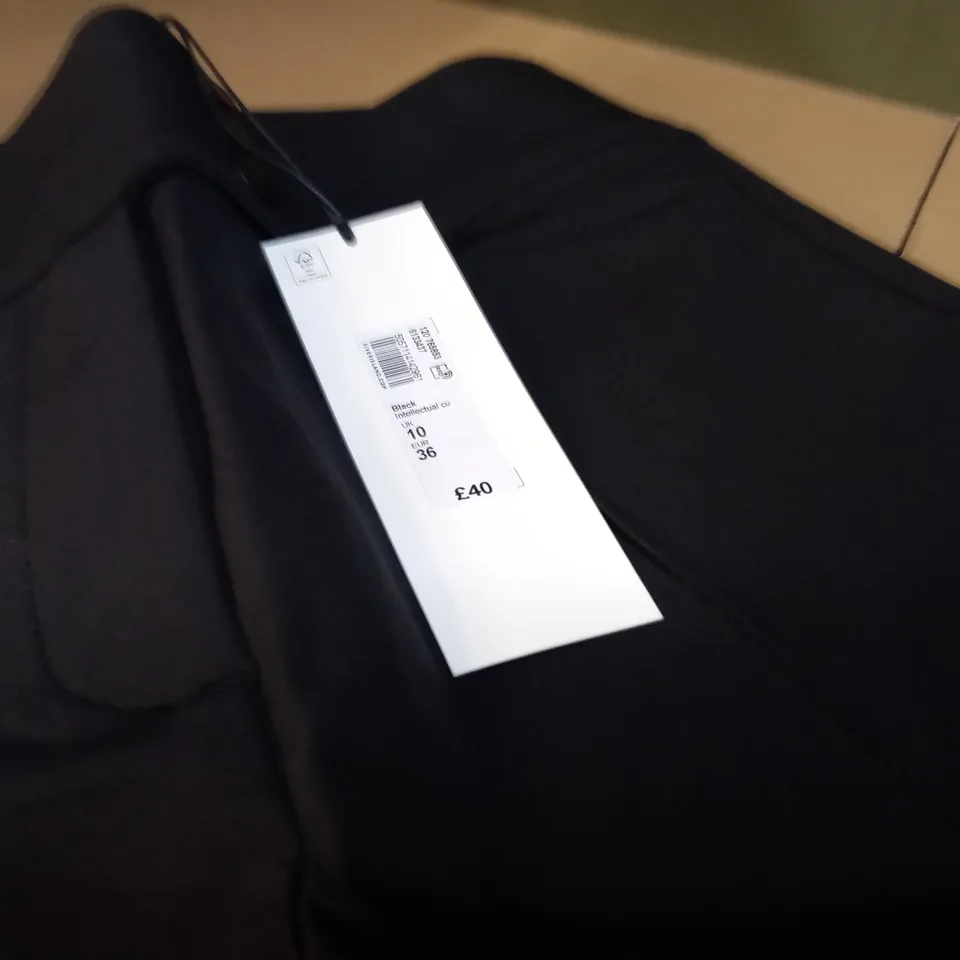 RIVER ISLAND 'INTELLECTUAL' SUIT PANTS IN BLACK - UK 10