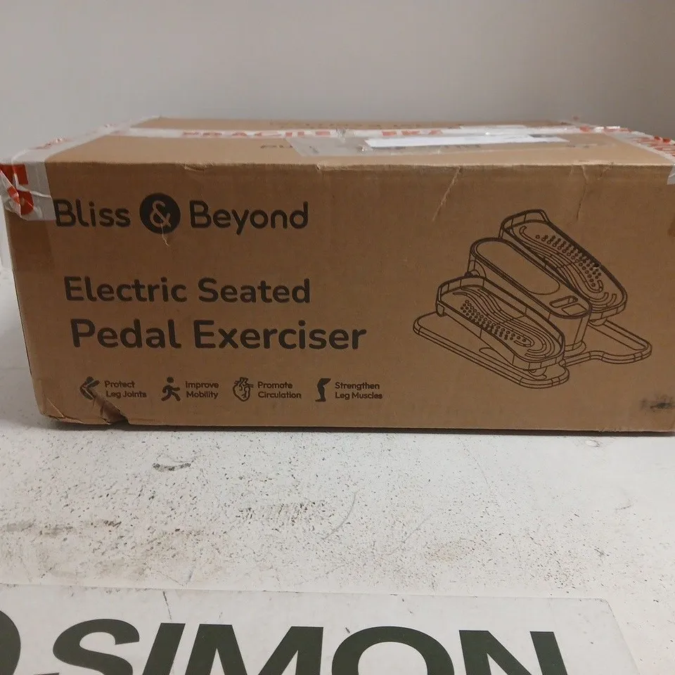 BLISS & BEYOND ELECTRIC SEATED PEDAL EXERCISER – BOXED