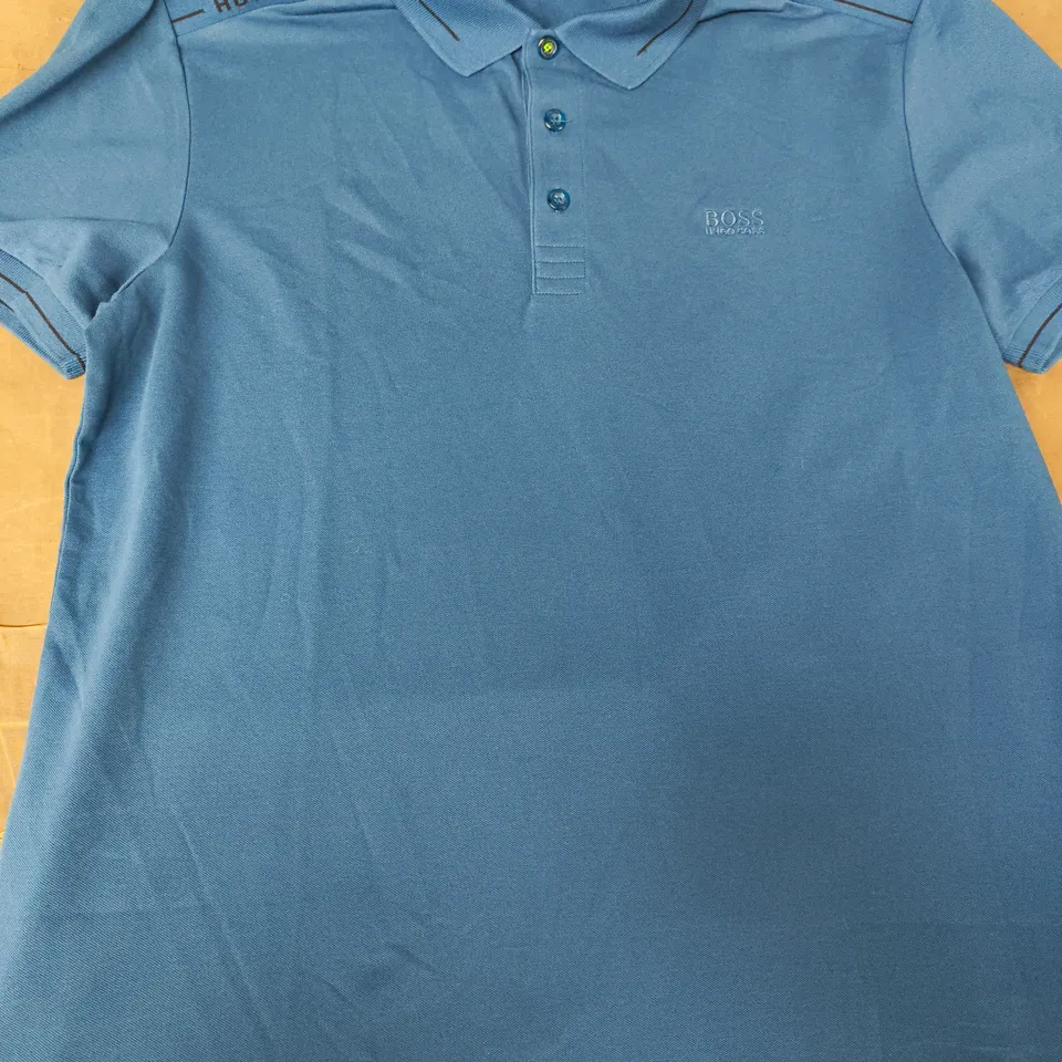 HUGO BOSS SLIM FIT POLO TOP IN BLUE SIZE XL