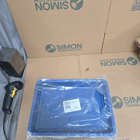 TWO NON STICK ROAST TRAYS BLUE