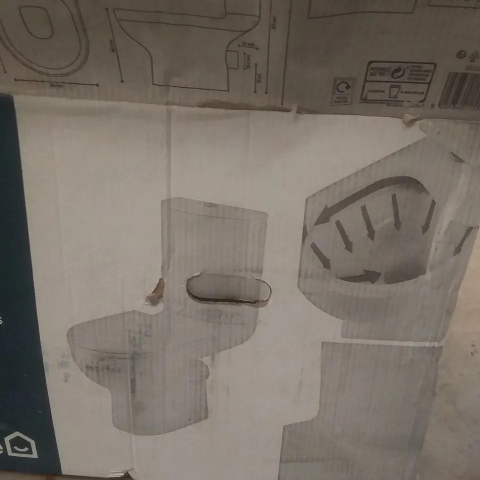 BOXED CAVALLY RIMLESS CLOSE COUPLED TOILET 