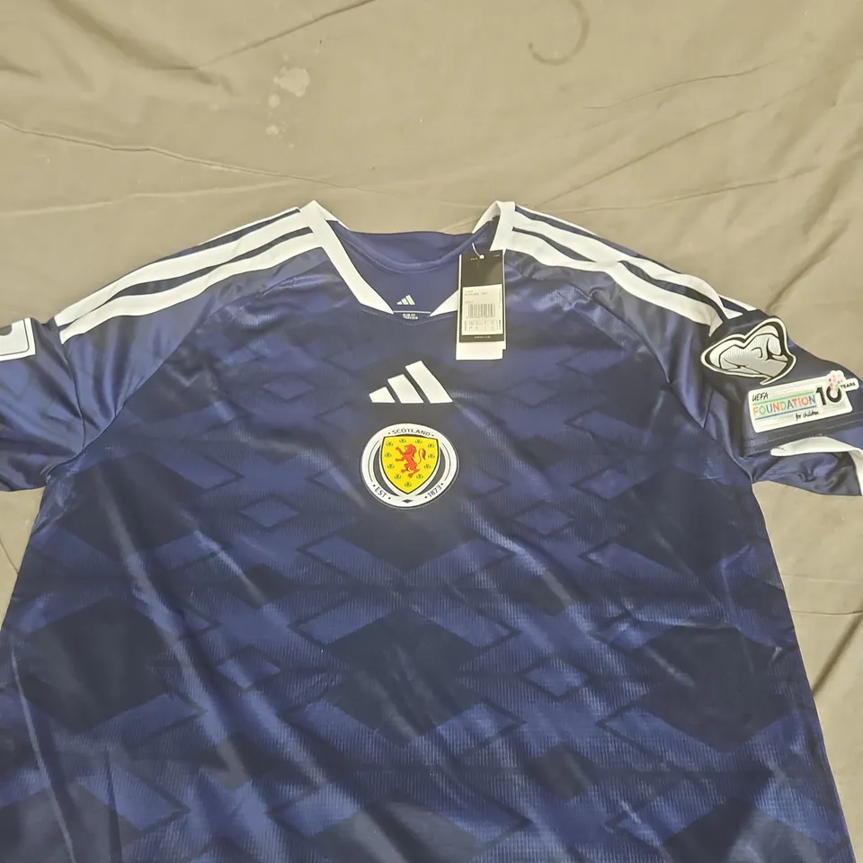 ADIDAS SCOTLAND NATIONAL TEAM FOOTBALL SHIRT XL – UEFA FOUNDATION PATCH