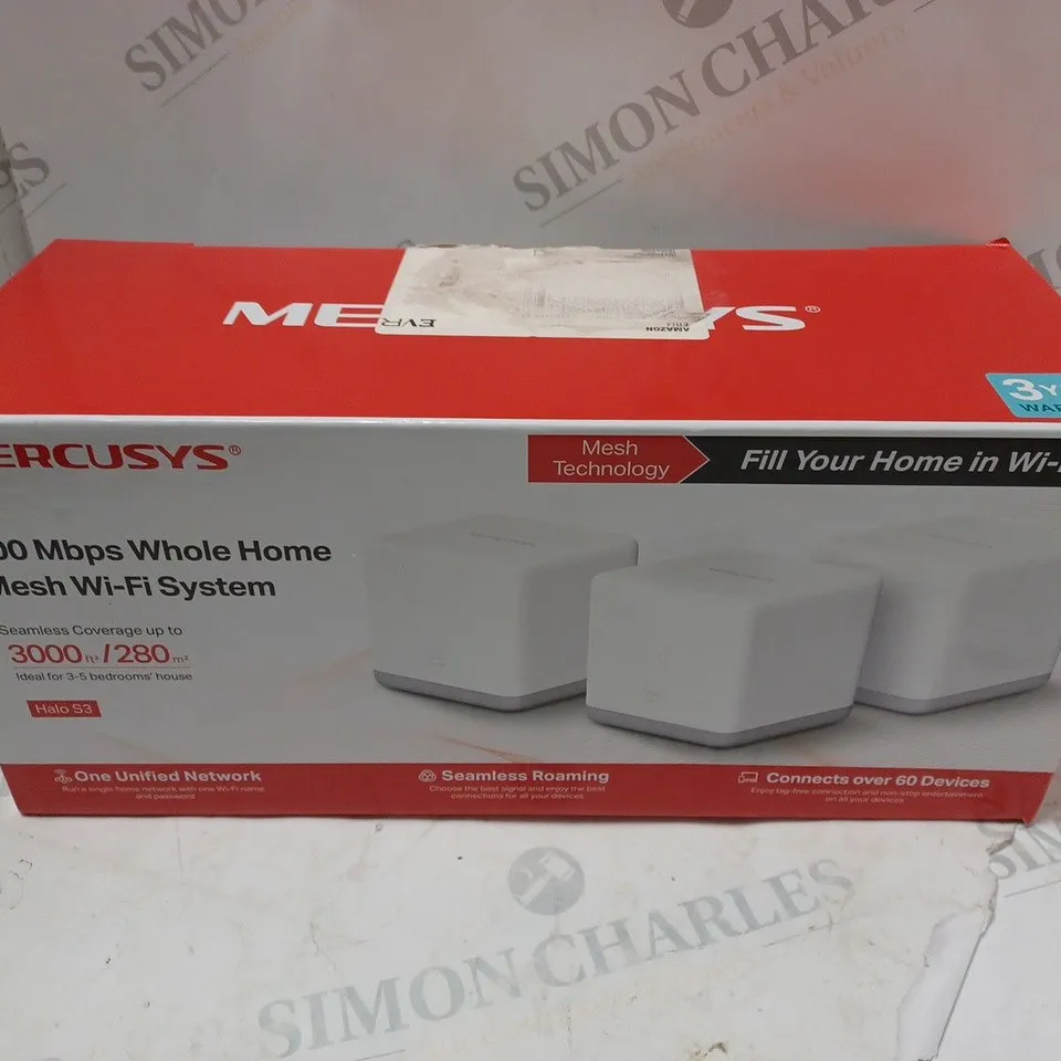 BOXED MERCUSYS 300MBPS WHOLE HOME MESH WIFI SYSTEM