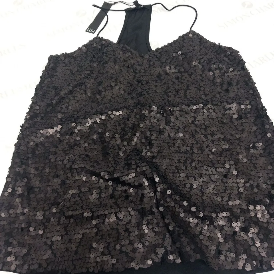 TIBI SEQUIN WOVEN TOP SIZE US 0