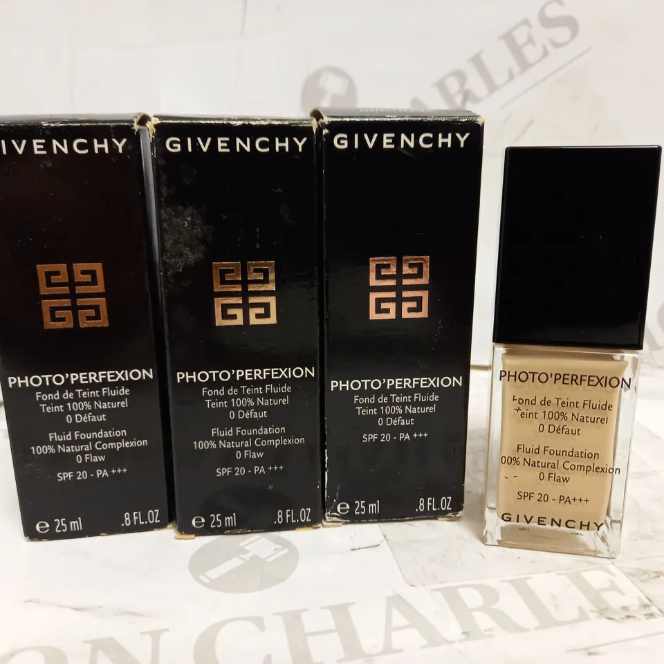LOT OF 3 GIVENCHY PHOTO'PERFEXION FLUID FOUNDATION IN 5 PERFECT PRALINE