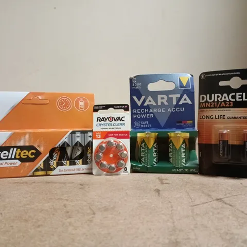 LARGE ASSORTMENT OF BATTERIES TO INCLUDE DURACELL, VARTA, RAYOVAC, ETC