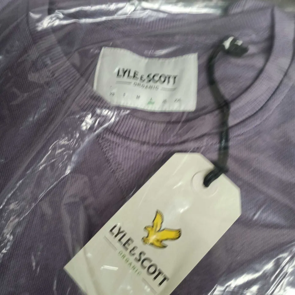 LYLE & SCOTT CREW NECK SWEATSHIRT – BILLBOARD PURPLE, SIZE L