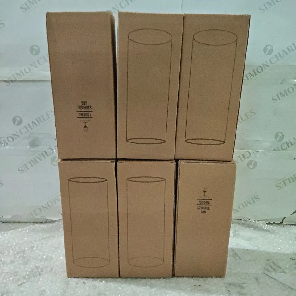 LOT OF 6 BOXED 1500ML STORAGE JARS