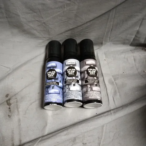 BOX OF APPROXIMATELY 20 MATRIX HAIR CARE PRODUCTS INCLUDING COLOR BLOW DRY TITANIUM SILVER/PLATINUM SILVER/STONEWASHED DENIM