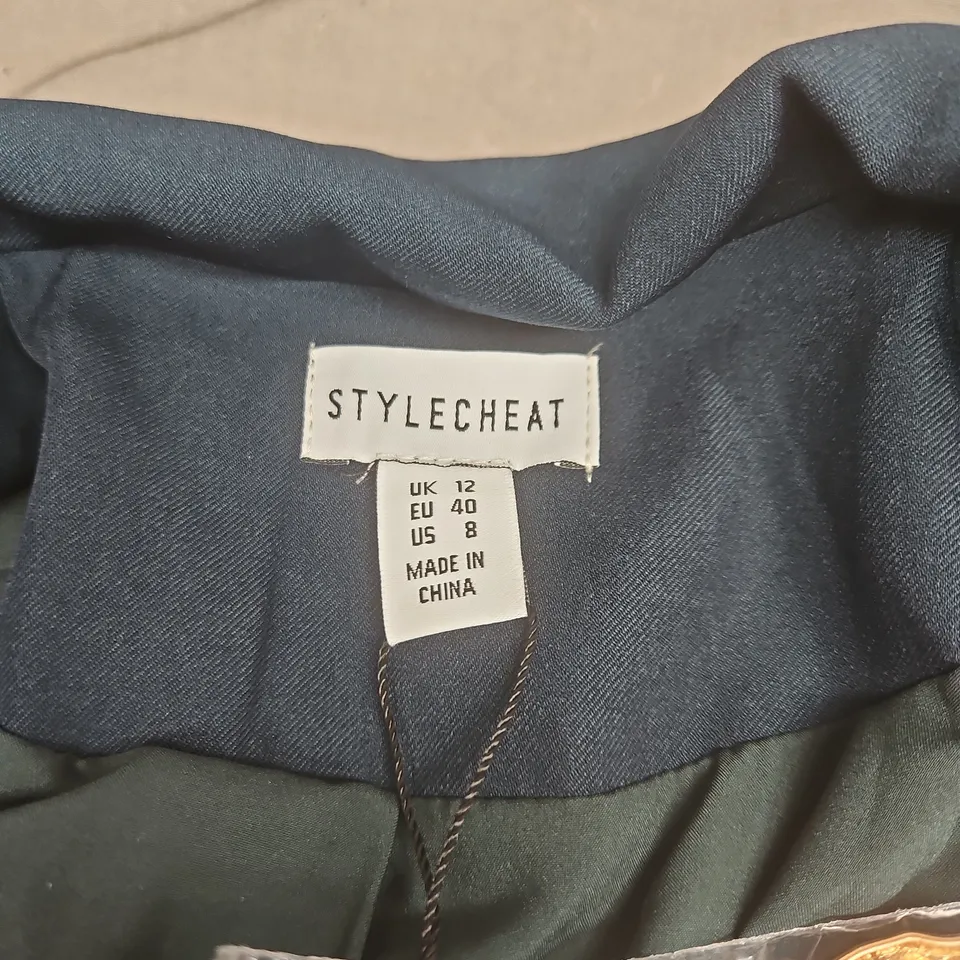 STYLECHEAT GREEN JACKET UK 12 WITH TAGS