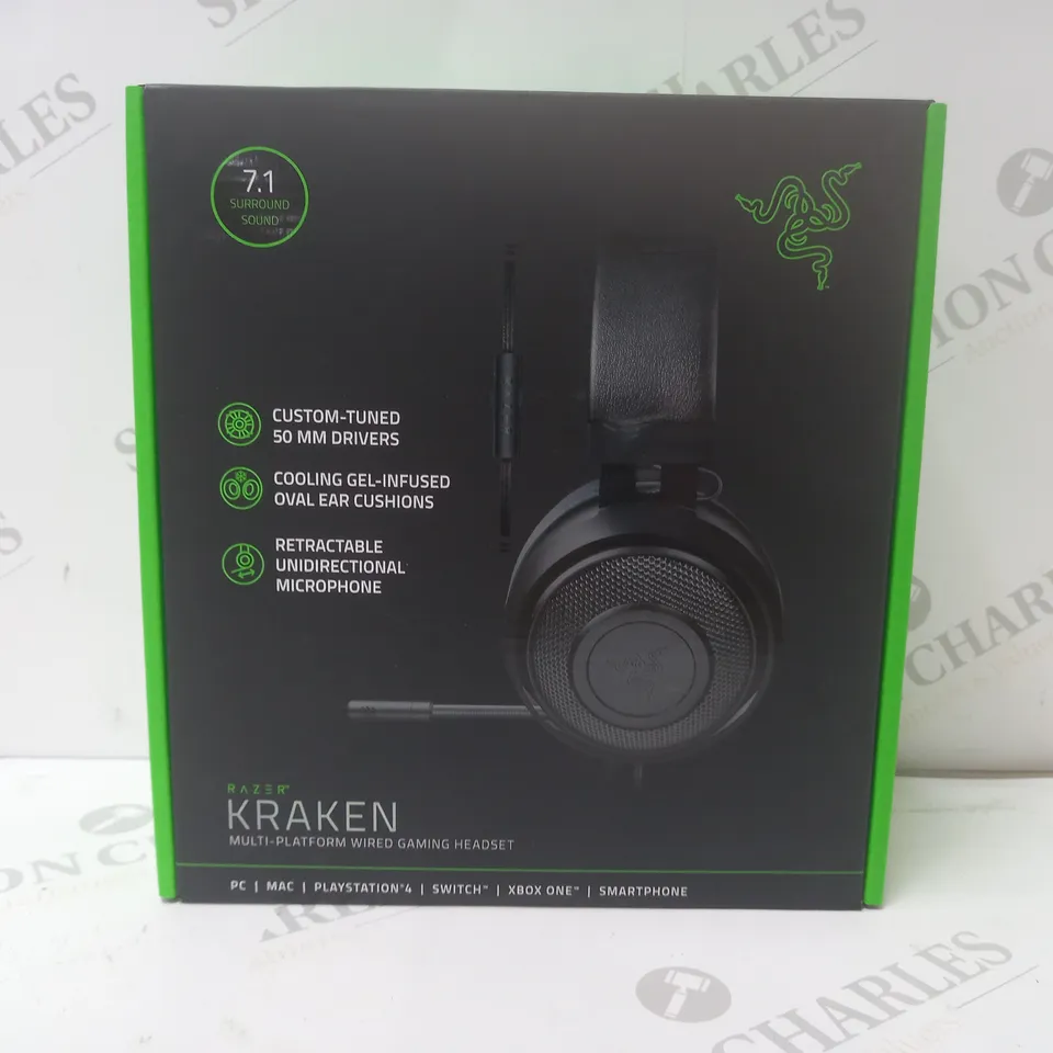 BRAND NEW BOXED RAZER KRAKEN WIRED GAMING HEADSET - BLACK