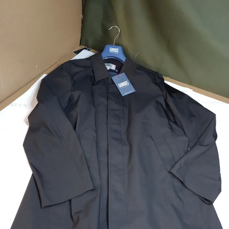 GUARDS LONDON BLACK BUTTONED COAT SIZE 42 