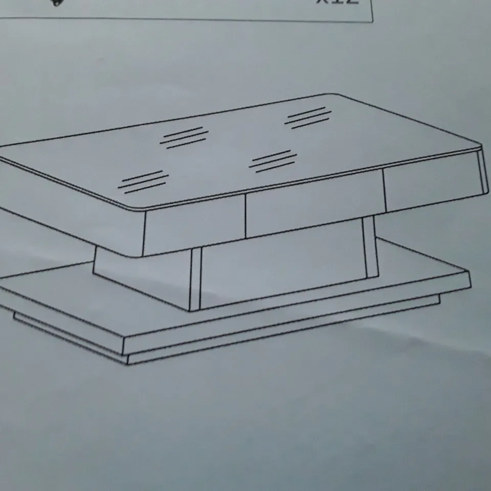 BOXED COFFE TABLE BCT020WH-1