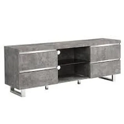 BOXED SYDNEY LOWBOARD TV STAND IN CONCRETE PAPER (2 BOXES)